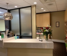 Reception area of the croasdaile smiles office