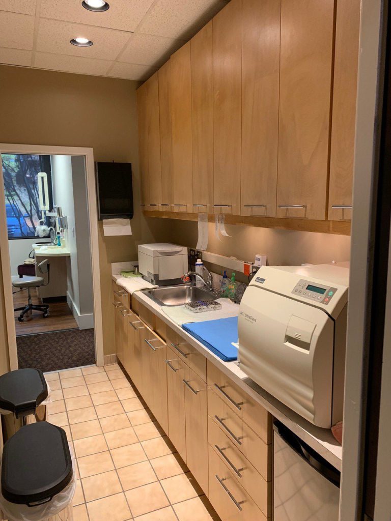 Behind the reception area of the croasdaile smiles office